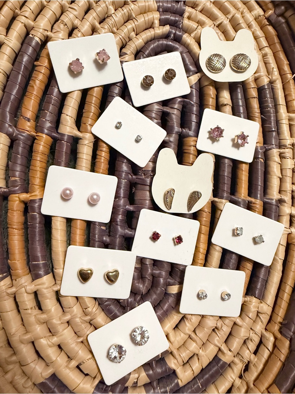 Blush & Sparkle Earring Collection | Coquette • Soft Glam • Feminine 12 Pairs